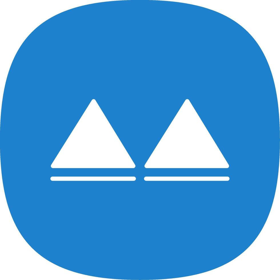 Triangles Glyph Curve Icon Design vector