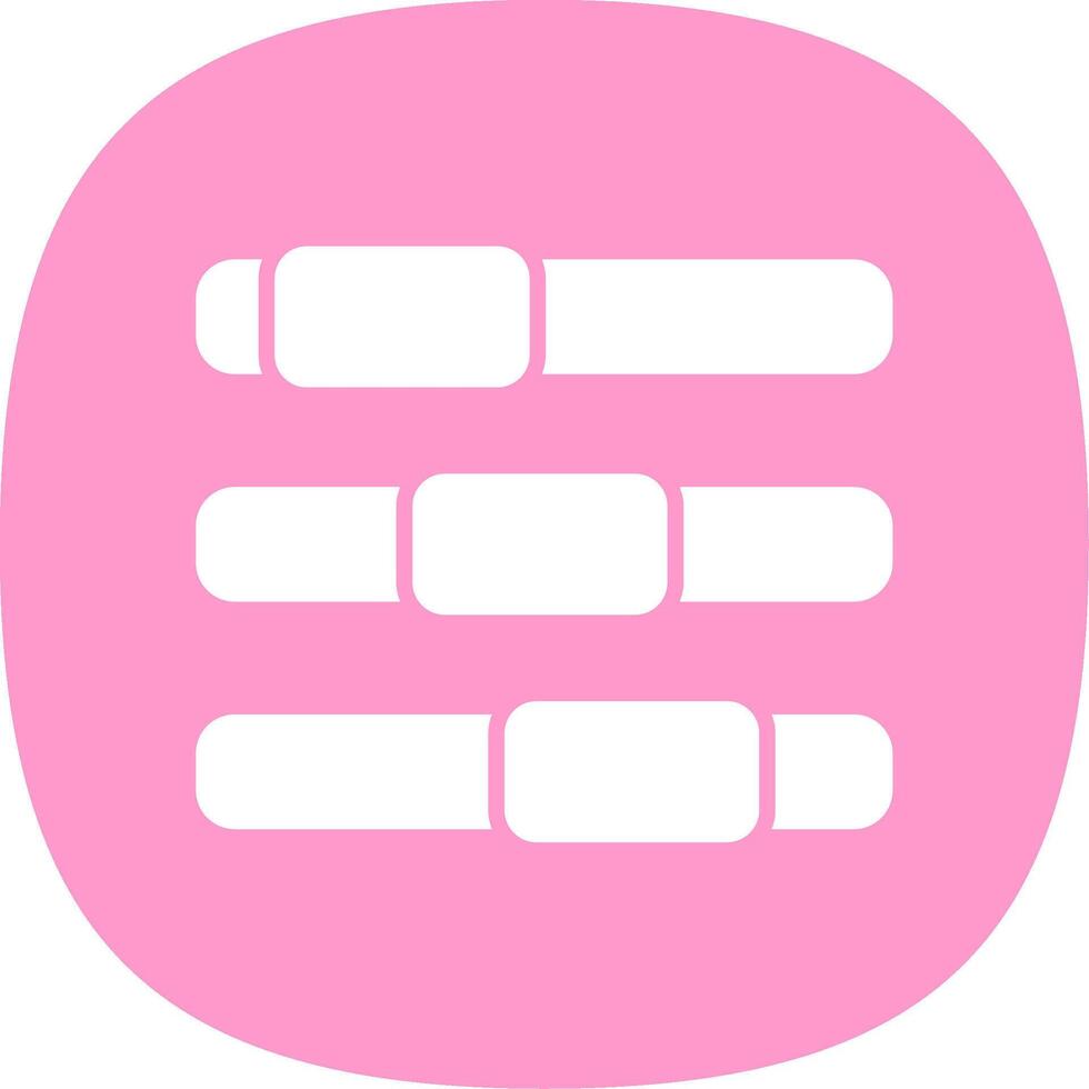 Progress Bar Glyph Curve Icon Design vector