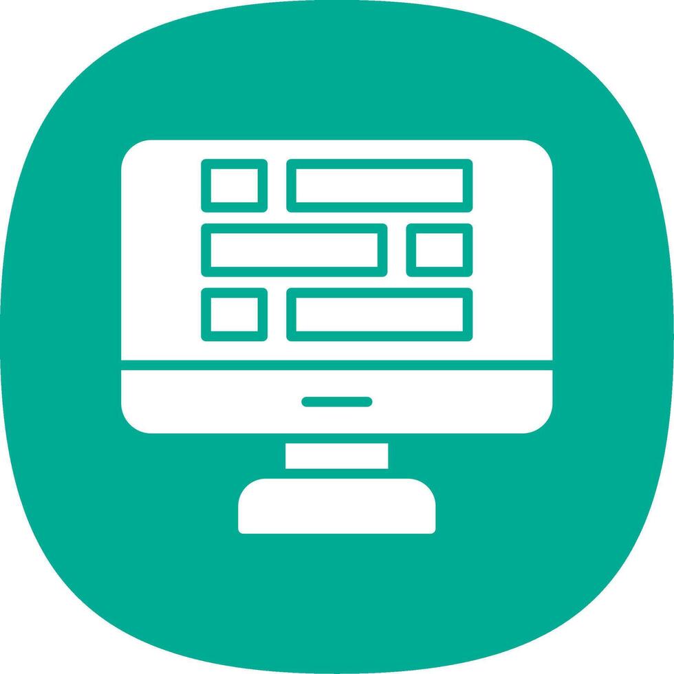 Dashboard Glyph Curve Icon Design vector