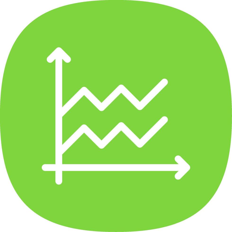 Area Graph Glyph Curve Icon Design vector