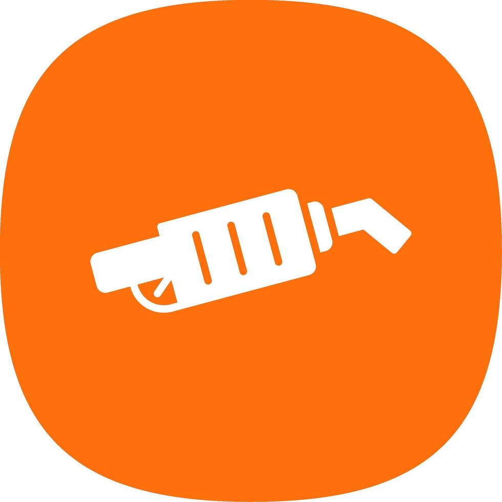 Nozzle Glyph Curve Icon Design vector