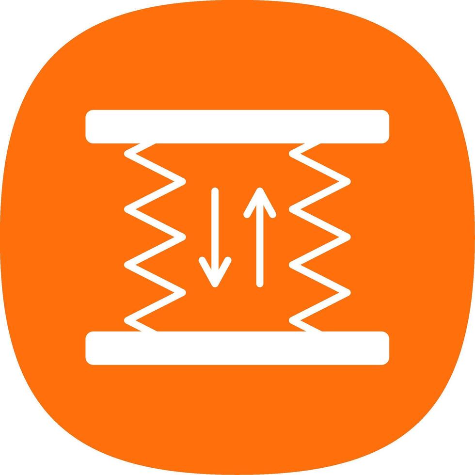 Car Lift Glyph Curve Icon Design vector