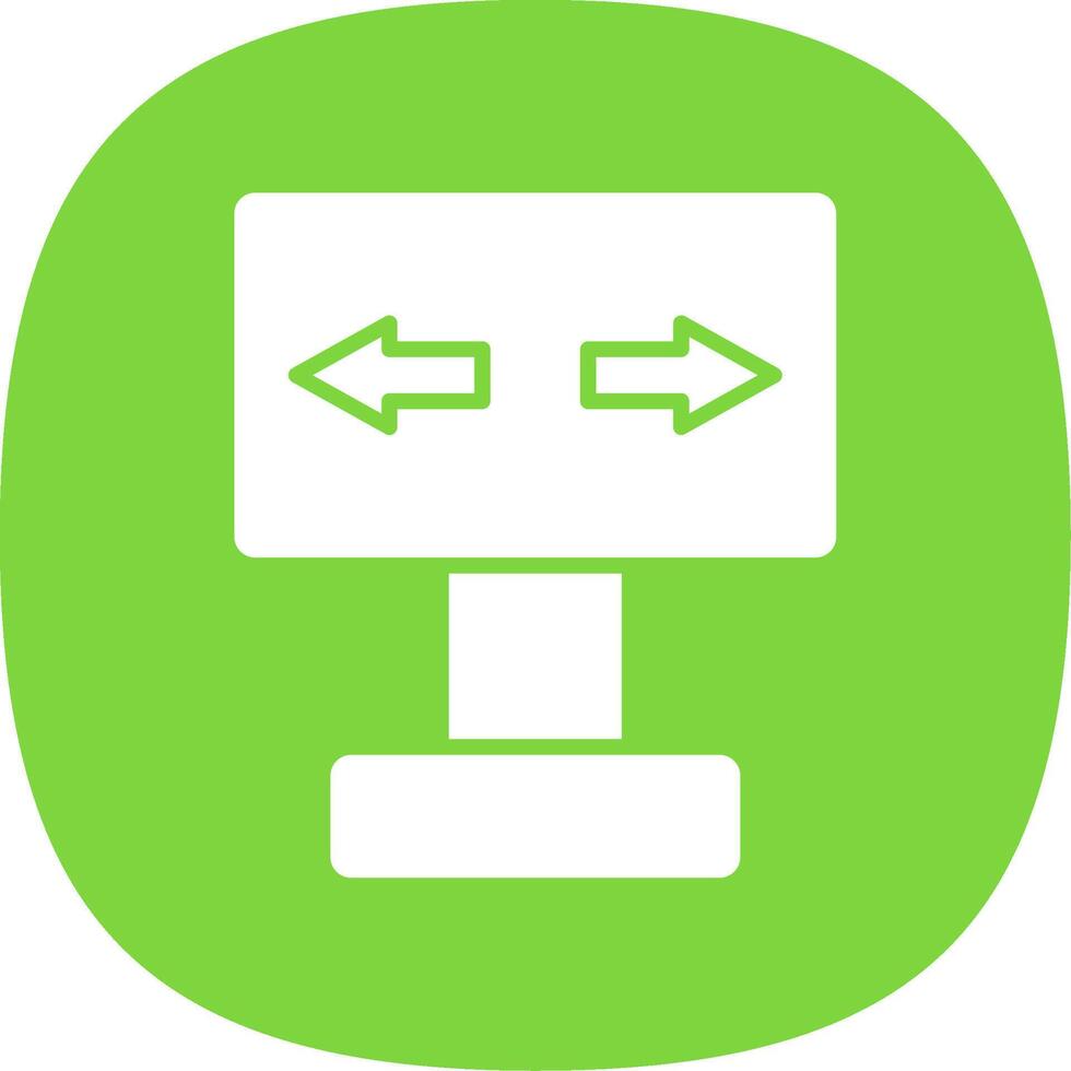 Signaling Glyph Curve Icon Design vector