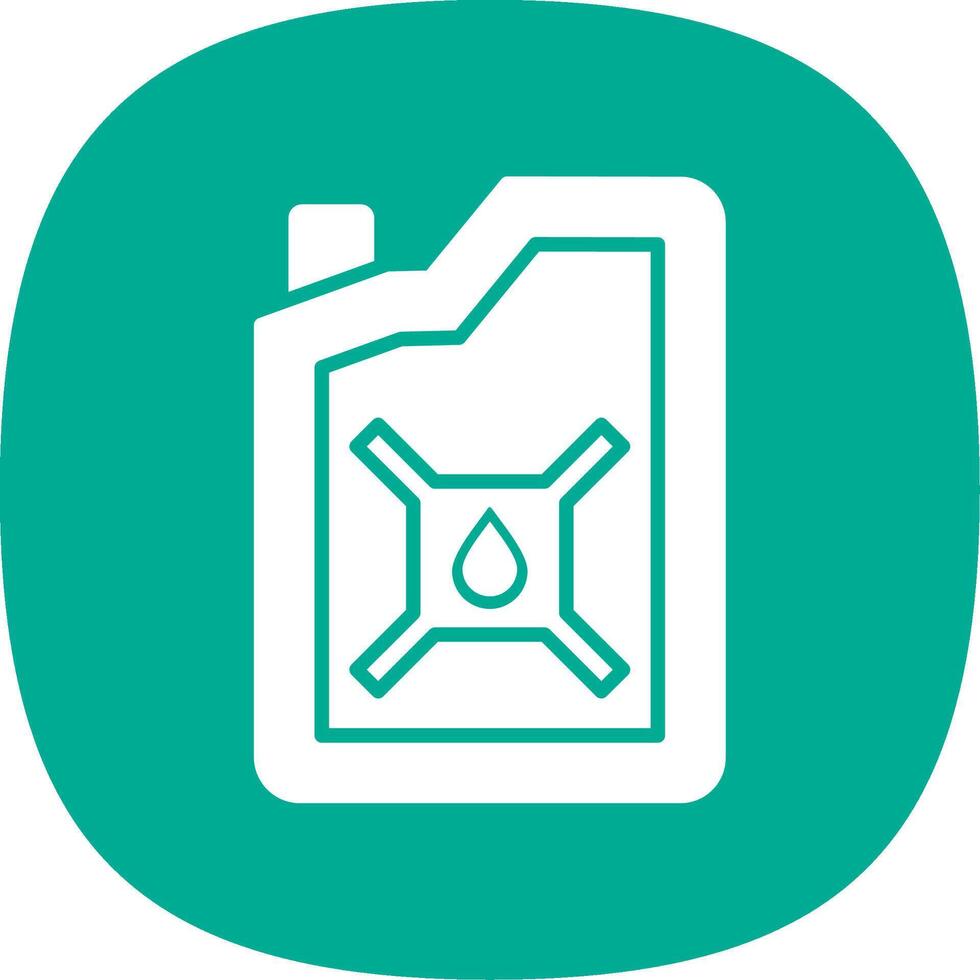 Petrol Can Glyph Curve Icon Design vector