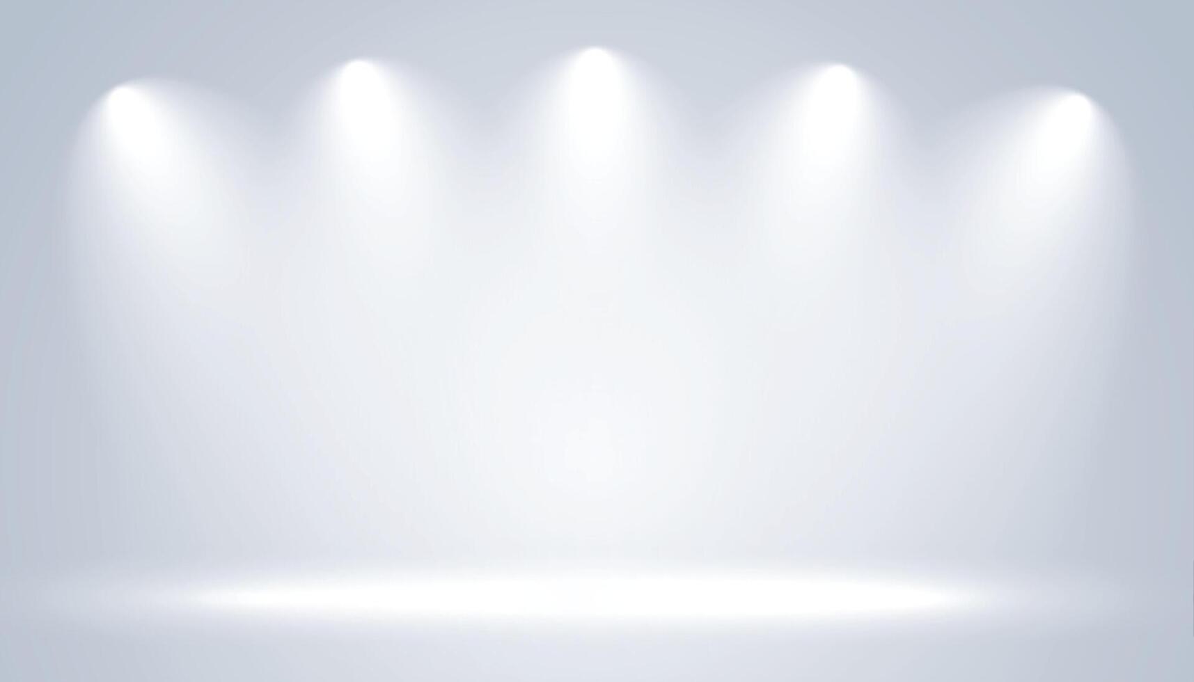 glowing studio light on empty background design vector