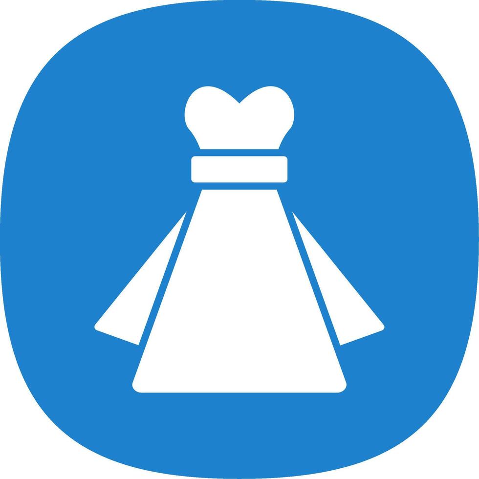 Dress Glyph Curve Icon Design vector