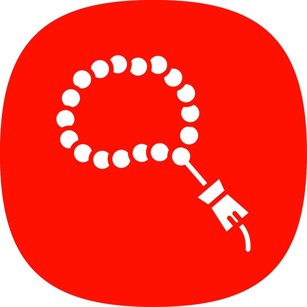 Tasbih Glyph Curve Icon Design vector