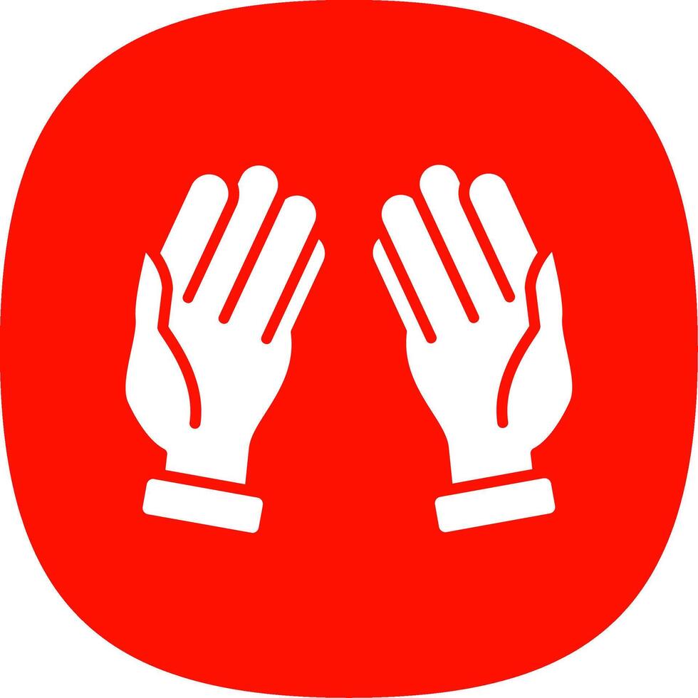 Praying Glyph Curve Icon Design vector
