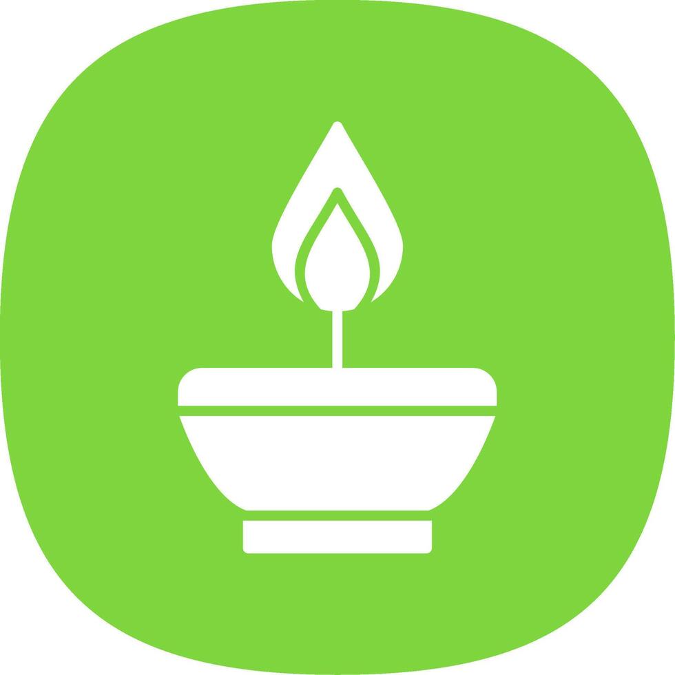 Oil Lamp Glyph Curve Icon Design vector