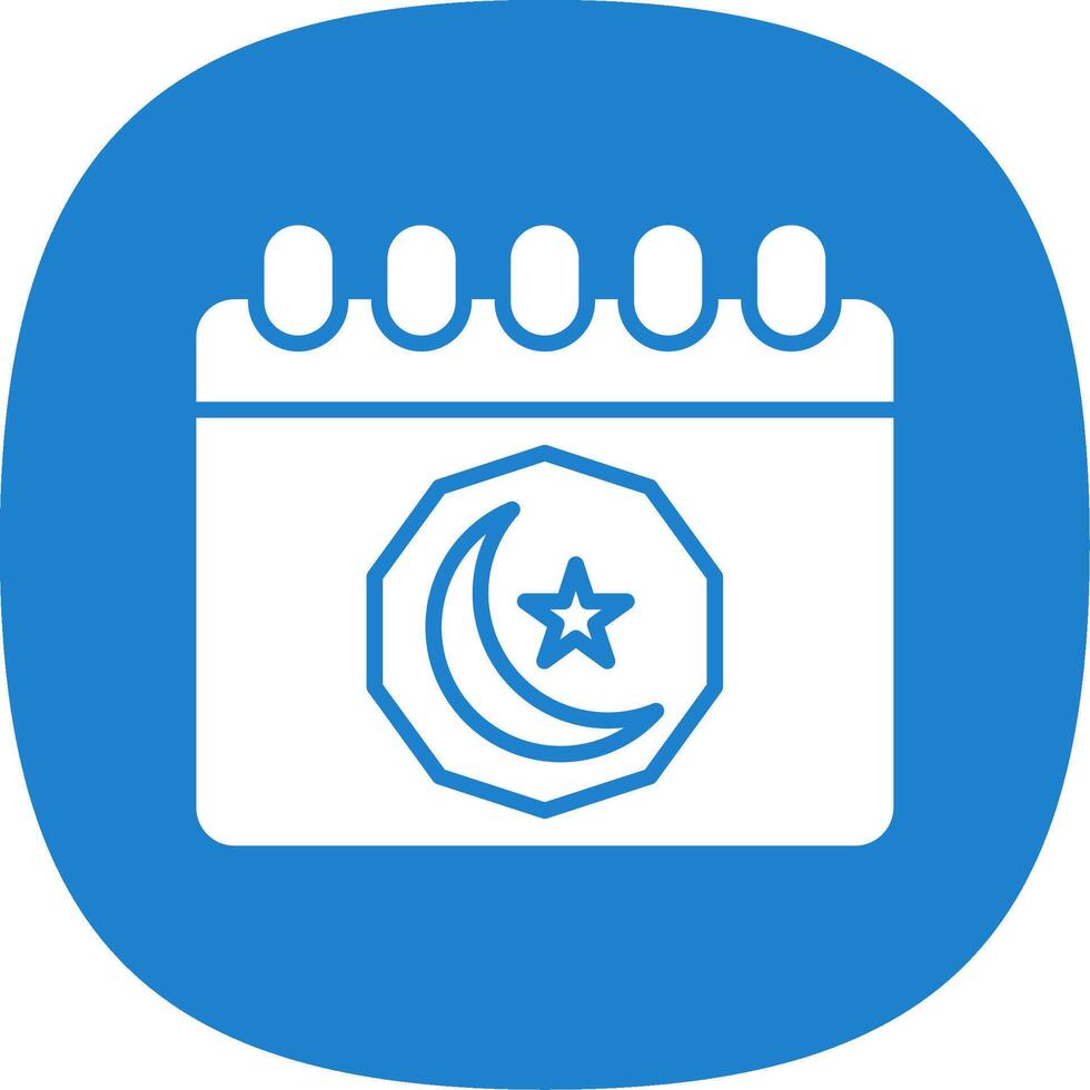Ramadan Day Glyph Curve Icon Design vector