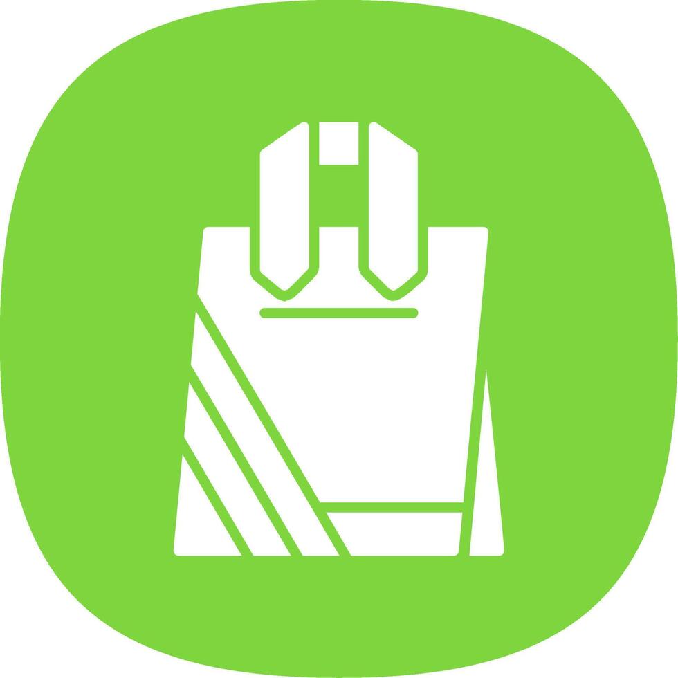Tote Bag Glyph Curve Icon Design vector