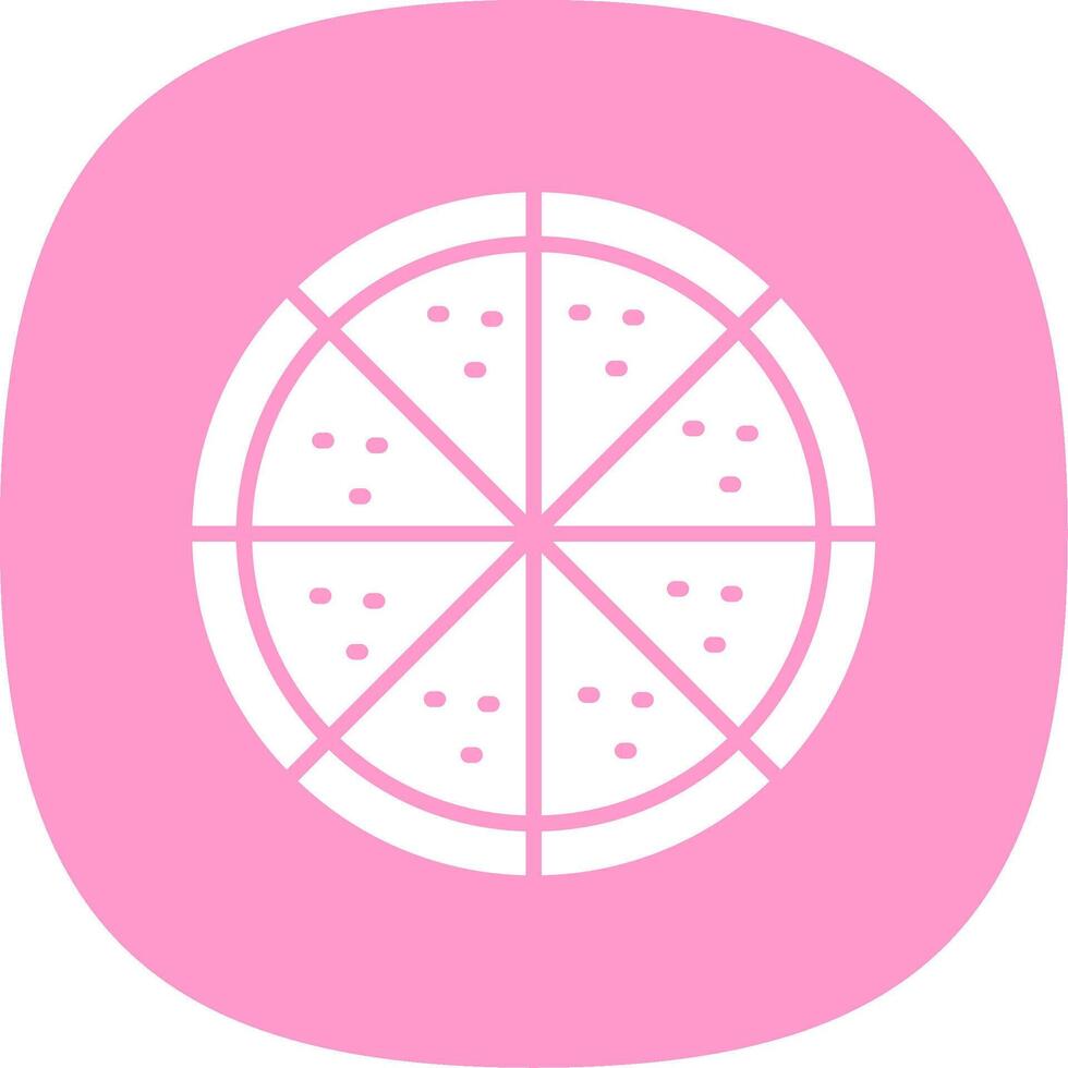 Pizza Glyph Curve Icon Design vector