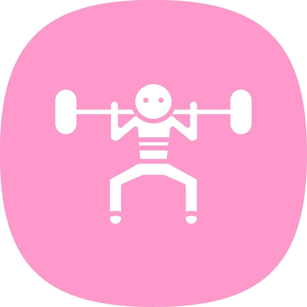 Workout Glyph Curve Icon Design vector