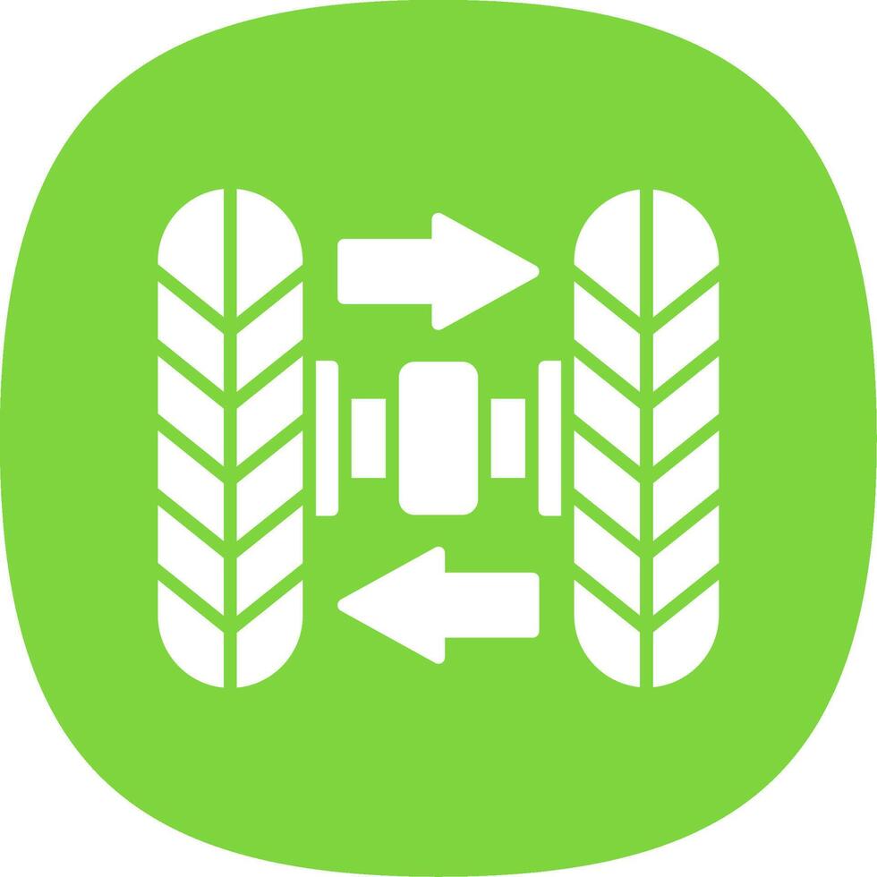 Wheel Alignment Glyph Curve Icon Design vector