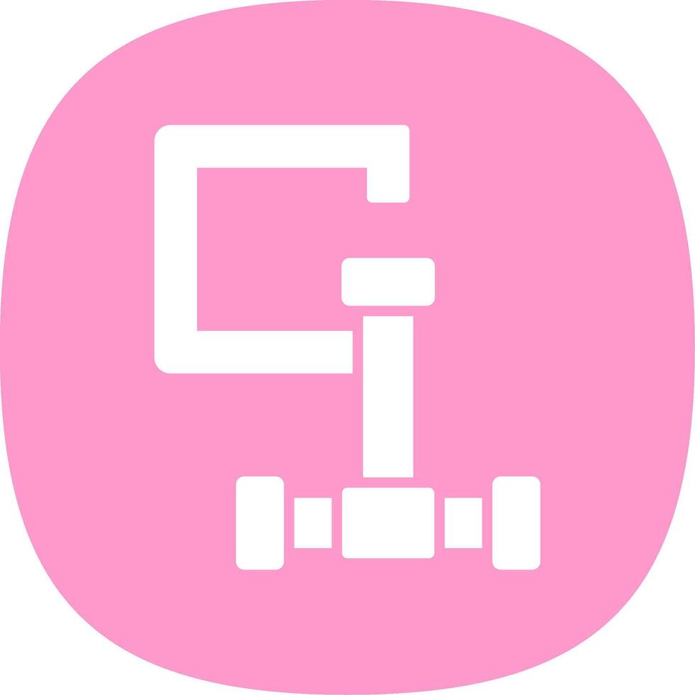 Clamp Glyph Curve Icon Design vector