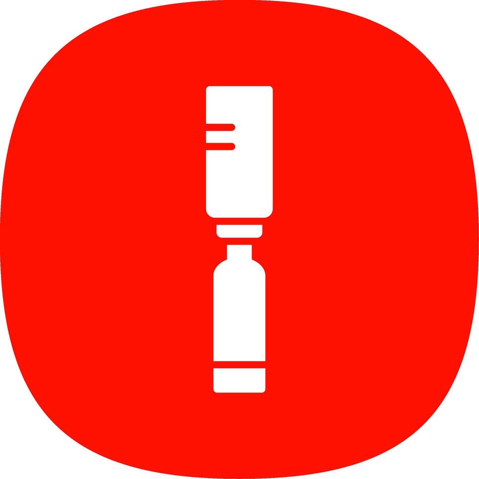 Chisel Glyph Curve Icon Design vector