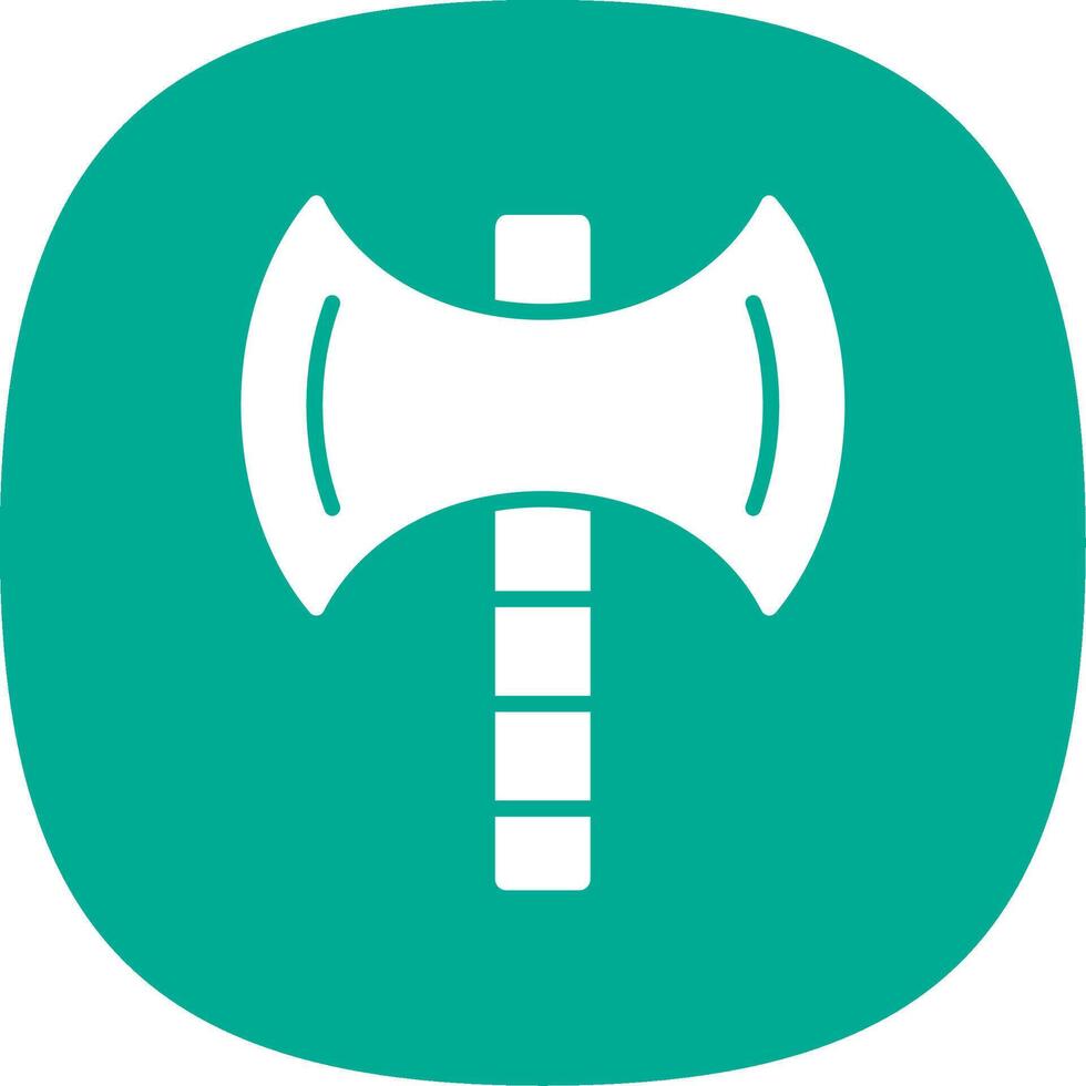 Axe Glyph Curve Icon Design vector