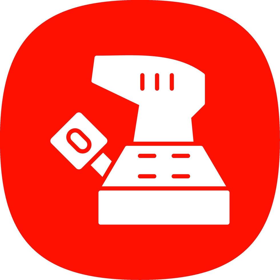 Sander Glyph Curve Icon Design vector