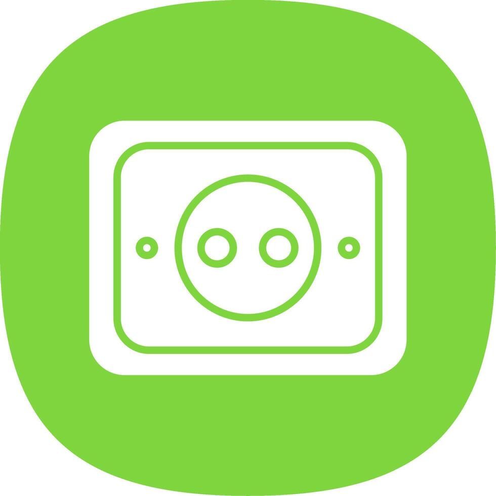 Socket Glyph Curve Icon Design vector