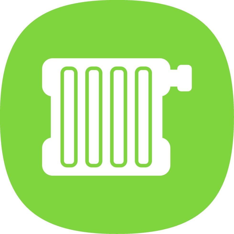 Radiator Glyph Curve Icon Design vector