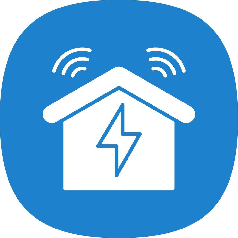 Smart Home Glyph Curve Icon Design vector