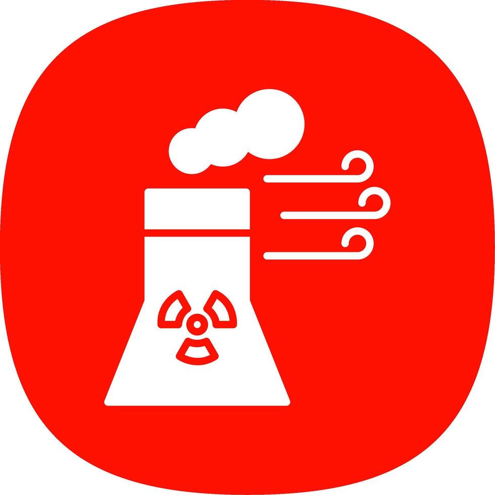 Power Station Glyph Curve Icon Design vector
