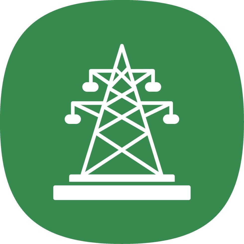Electric Glyph Curve Icon Design vector