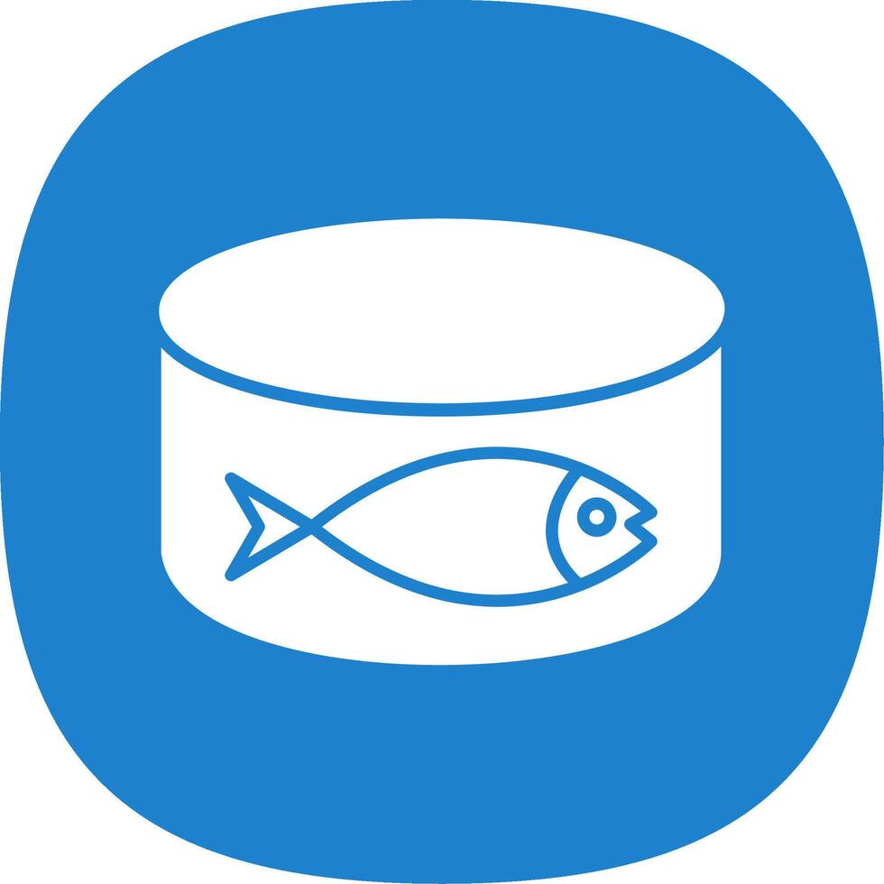Tuna Can Glyph Curve Icon Design vector