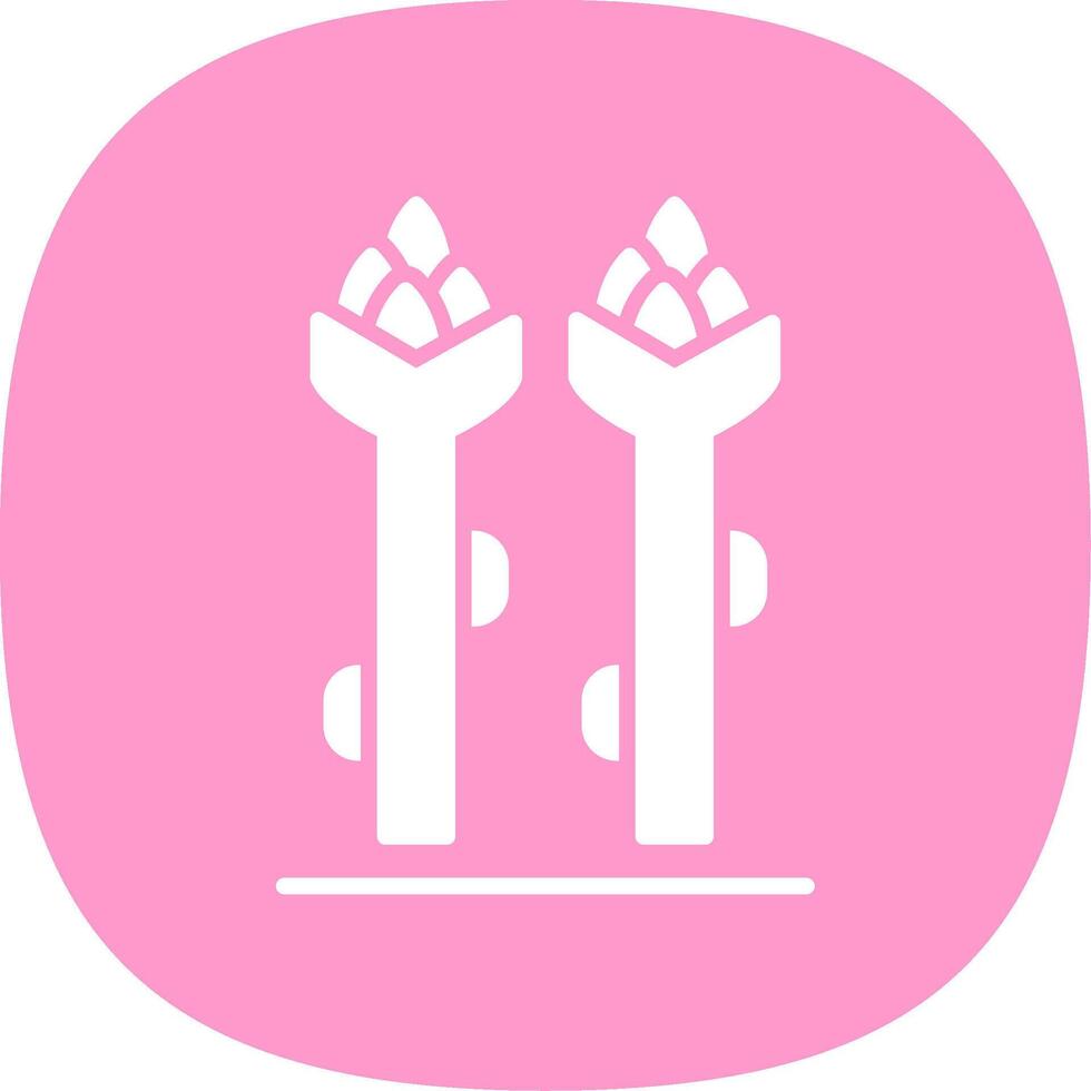 Asparagus Glyph Curve Icon Design vector