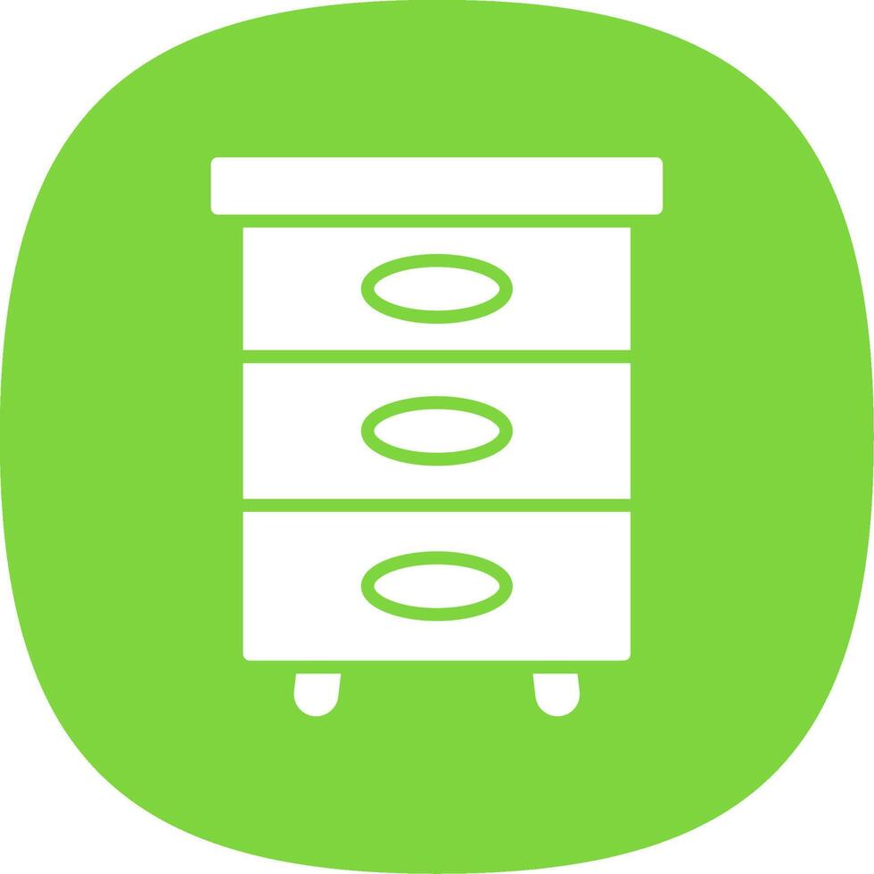 Filling Cabinet Glyph Curve Icon Design vector
