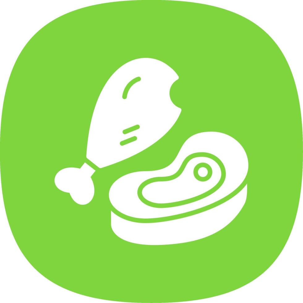Butcher Glyph Curve Icon Design vector