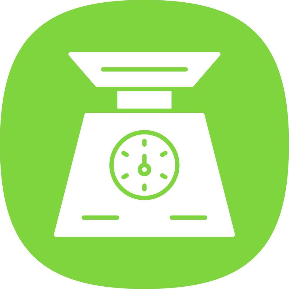 Weigh Scale Glyph Curve Icon Design vector