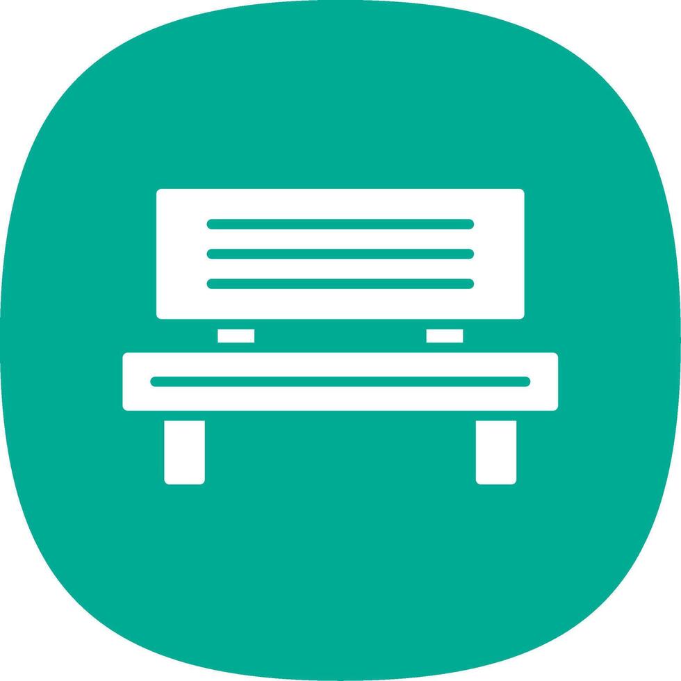 Bench Glyph Curve Icon Design vector