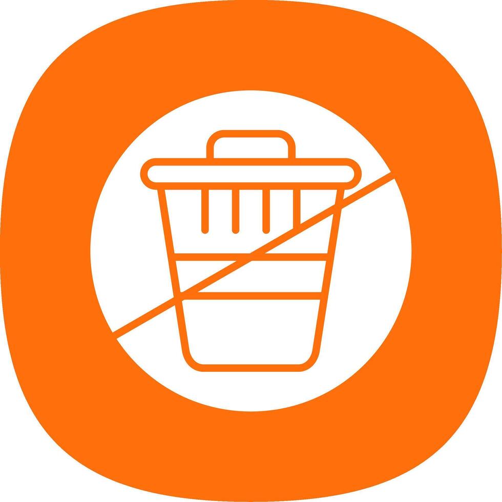 Zero Waste Glyph Curve Icon Design vector
