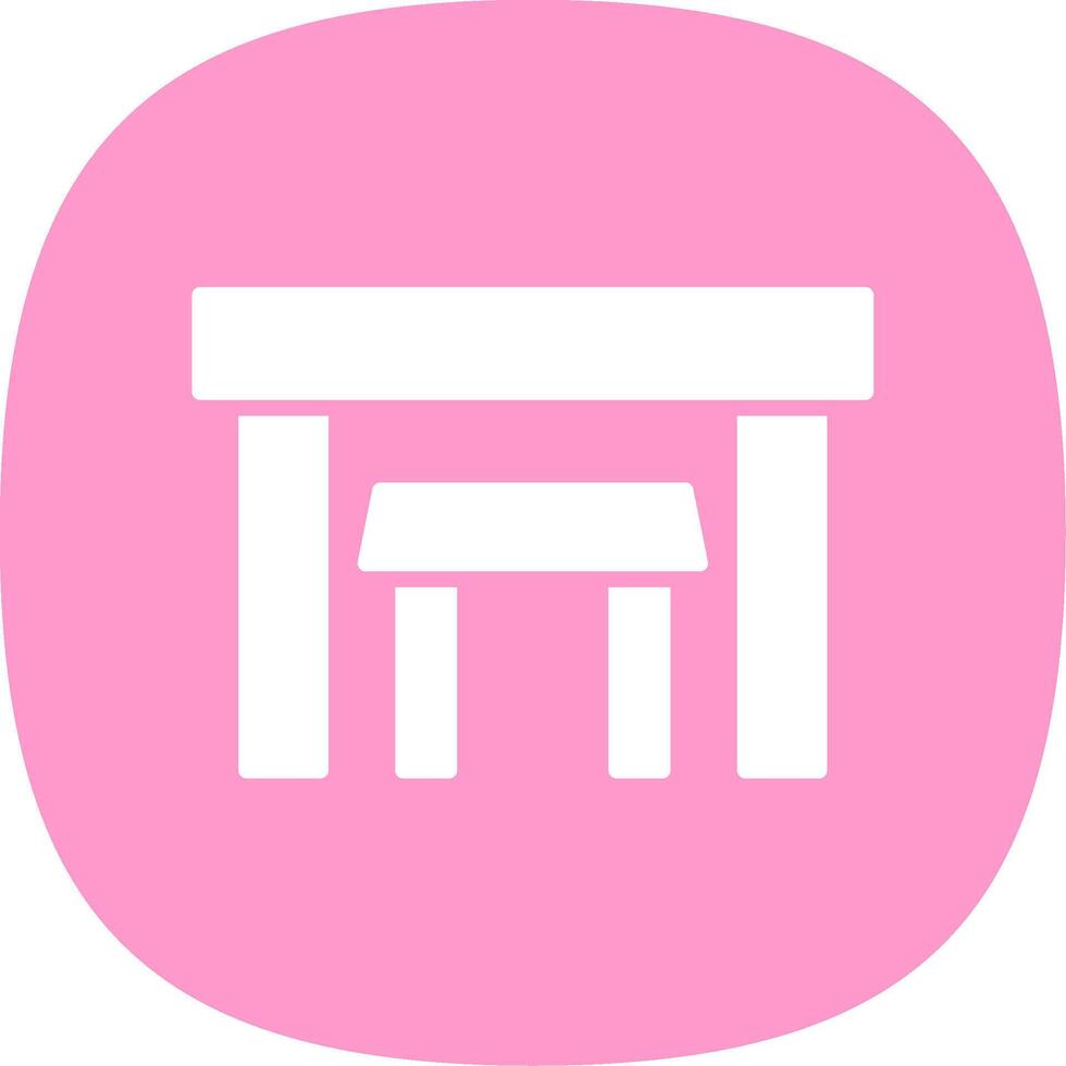 Tables Glyph Curve Icon Design vector