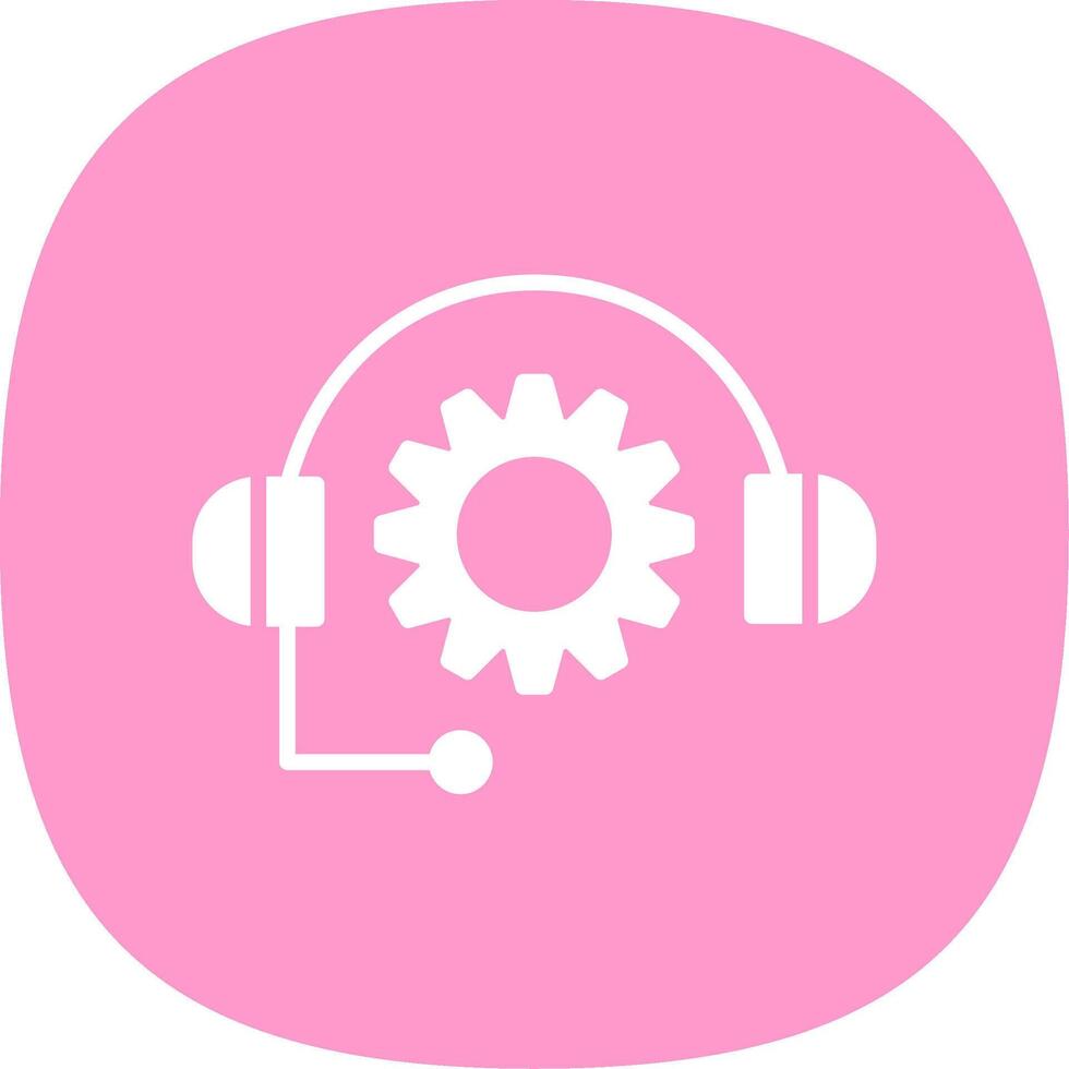 Support Glyph Curve Icon Design vector