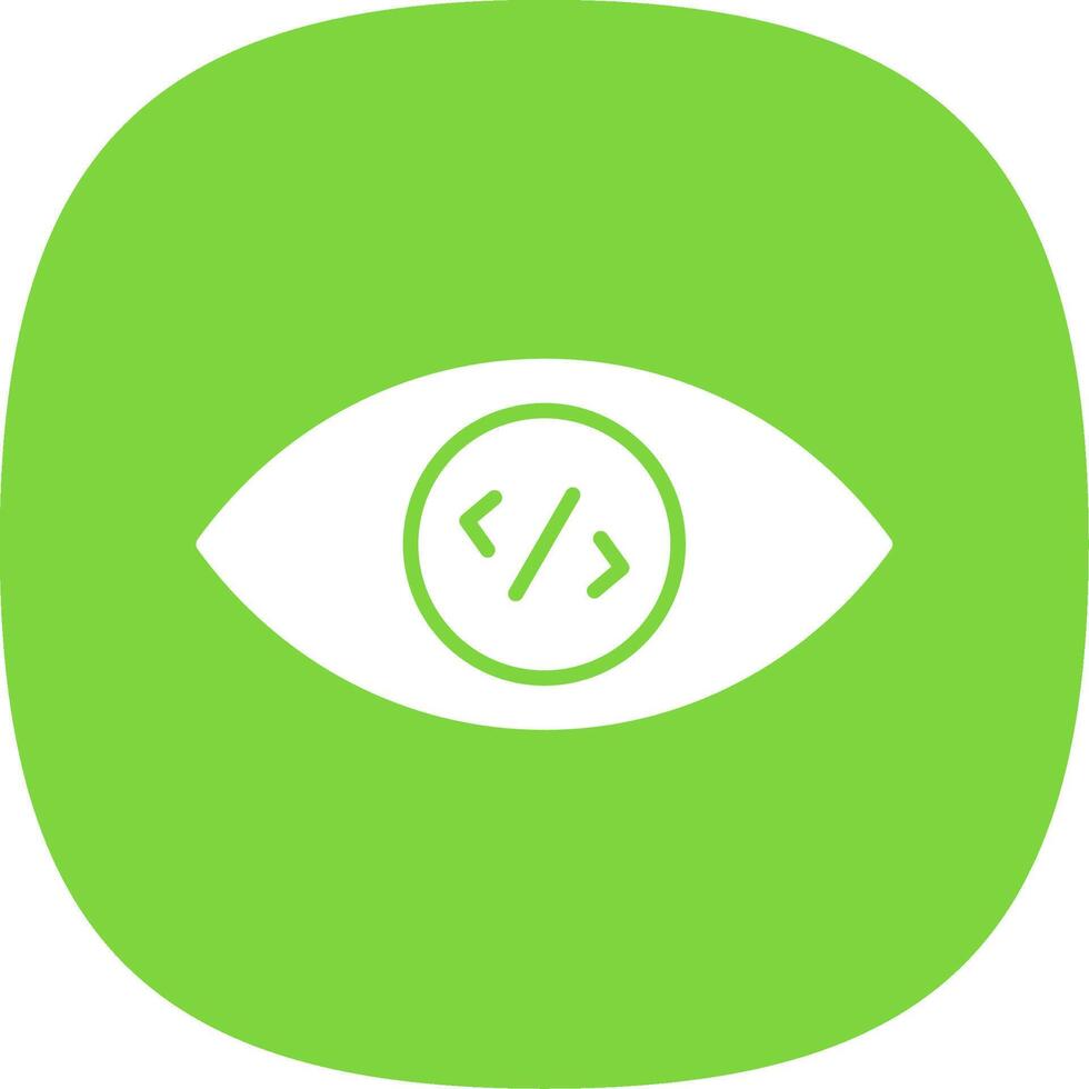 Vision Glyph Curve Icon Design vector