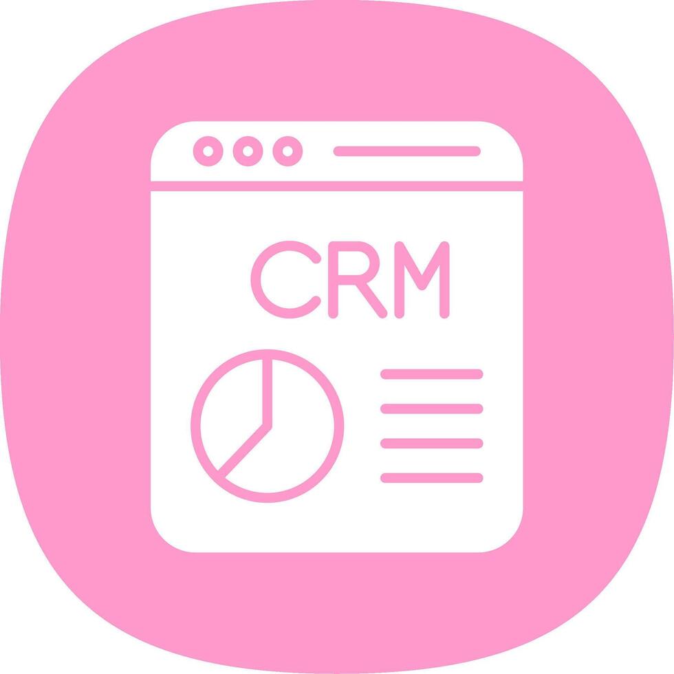 CRM Glyph Curve Icon Design vector
