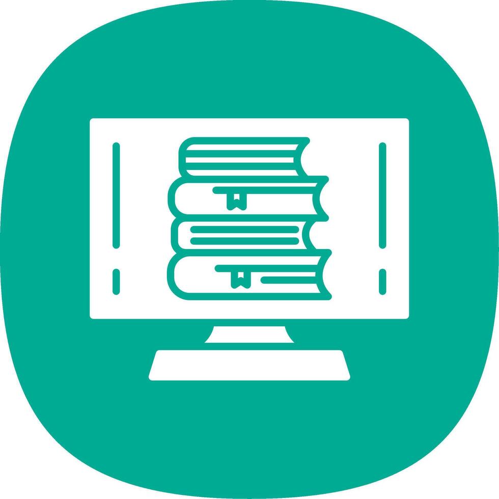 OnLine Circle Multi Circle Library Glyph Curve Icon Design vector