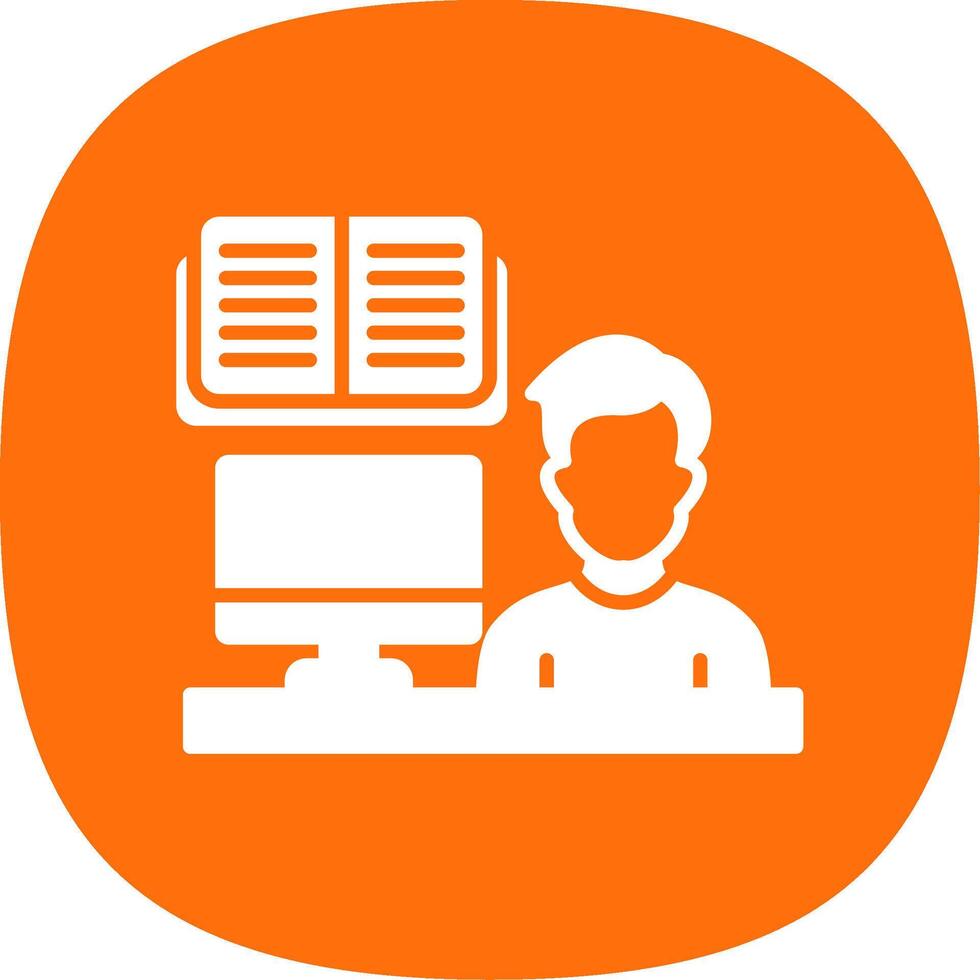 Lecture Glyph Curve Icon Design vector