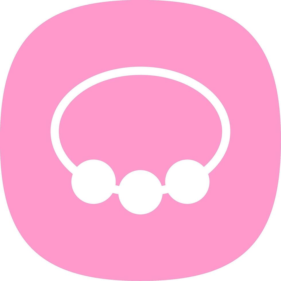 Bangle Glyph Curve Icon Design vector