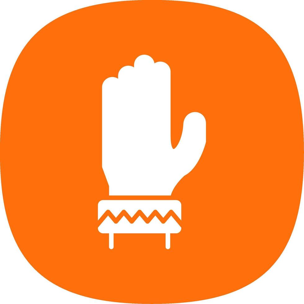 Bracelet Glyph Curve Icon Design vector