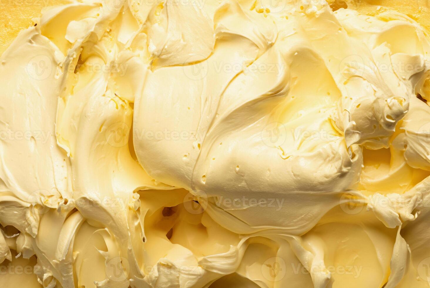 Close Up, Full Frame Detail of Sumptuous Vanilla Flavour Gelato, Smooth Beige Texture. photo