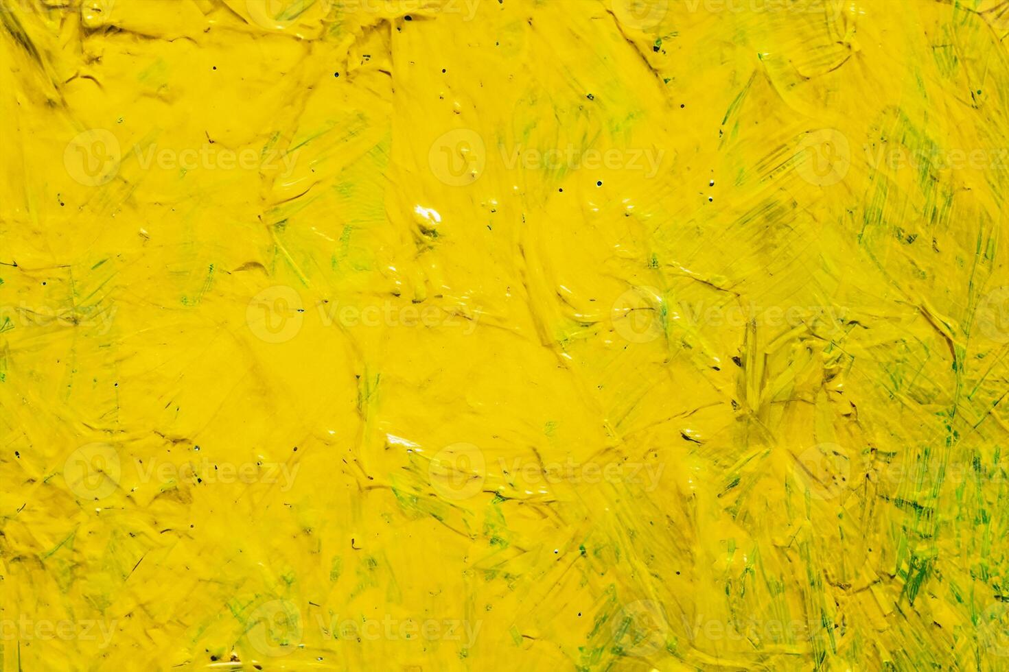 Sunny Yellow Abstract with Vintage Grunge Texture on Canvas. photo