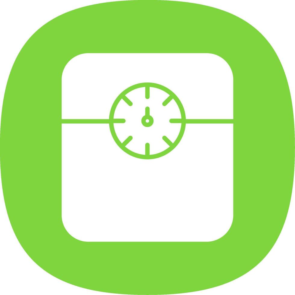 Weight Scale Glyph Curve Icon Design vector