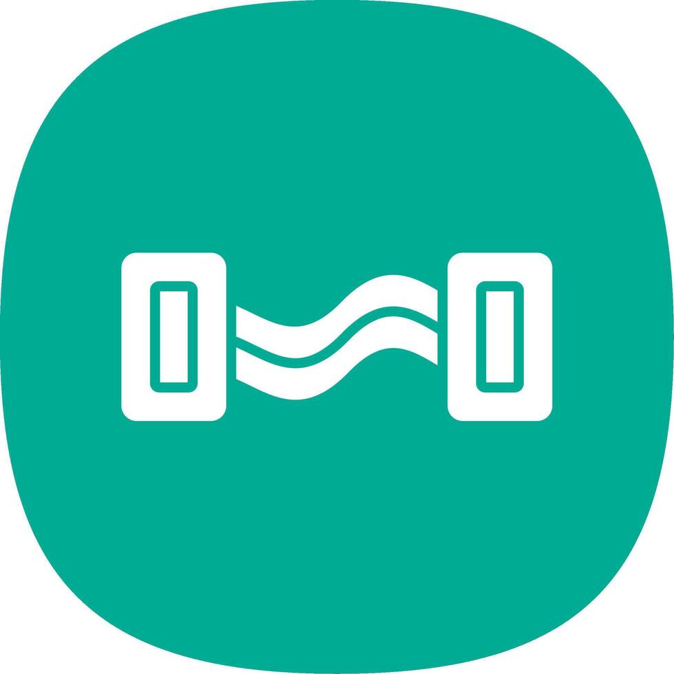 Chest Expander Glyph Curve Icon Design vector