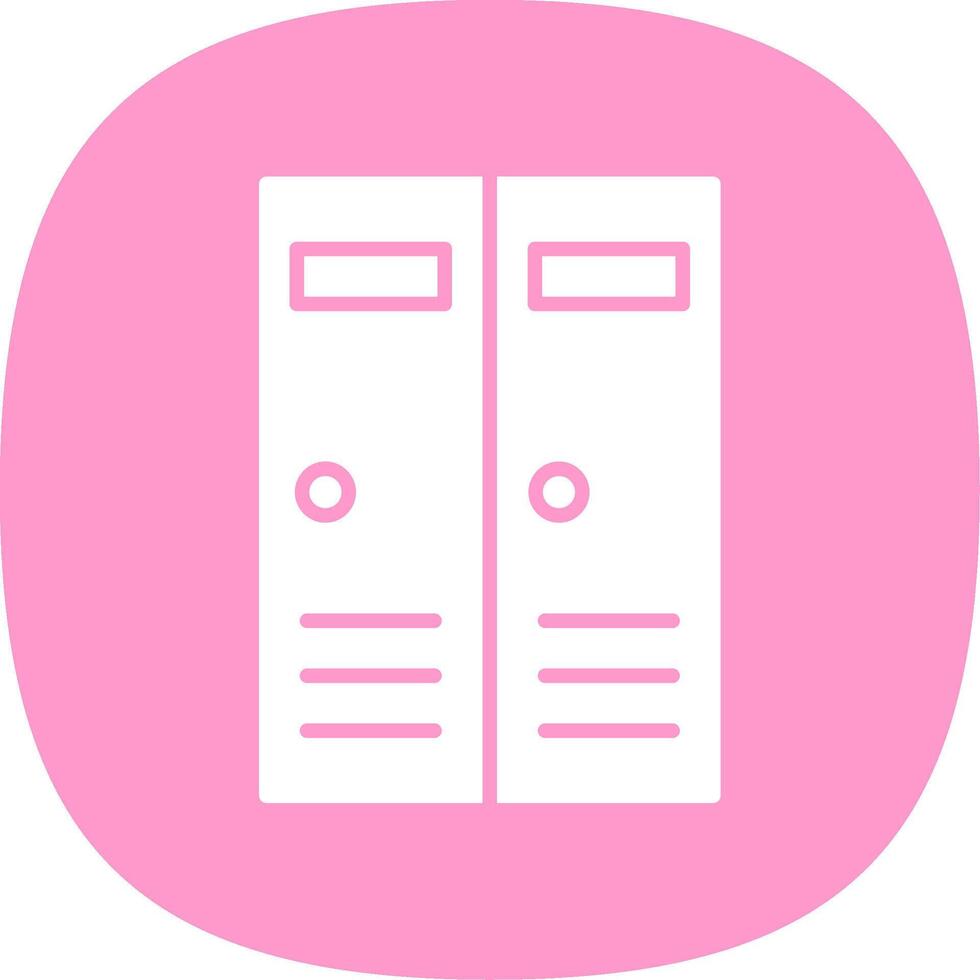 Lockers Glyph Curve Icon Design vector