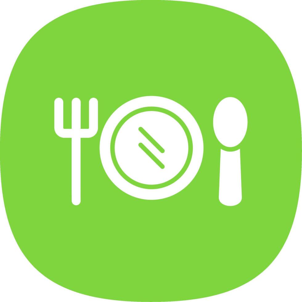 Banquet Glyph Curve Icon Design vector