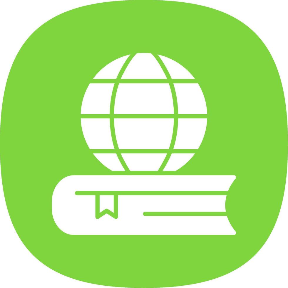 Global Education Glyph Curve Icon Design vector