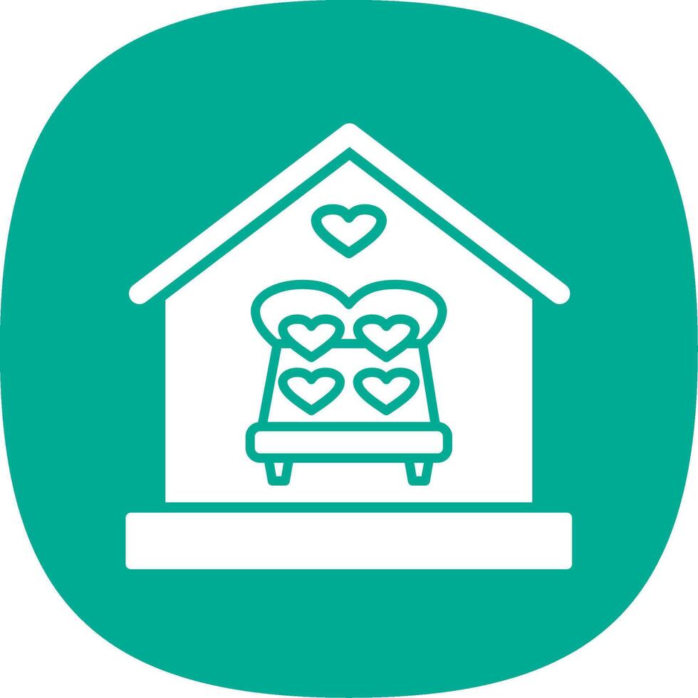 Home Glyph Curve Icon Design vector
